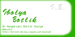 ibolya botlik business card